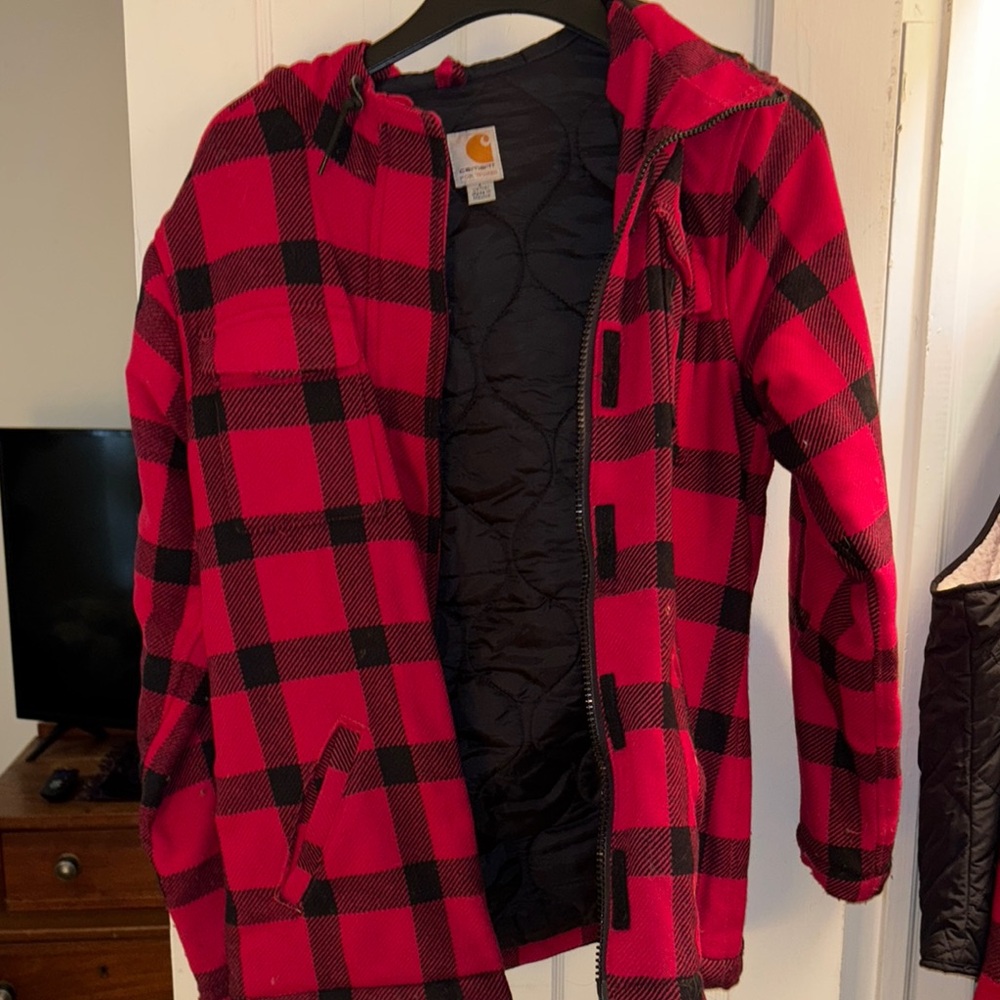 Carhartt Red and Black Plaid Jacket